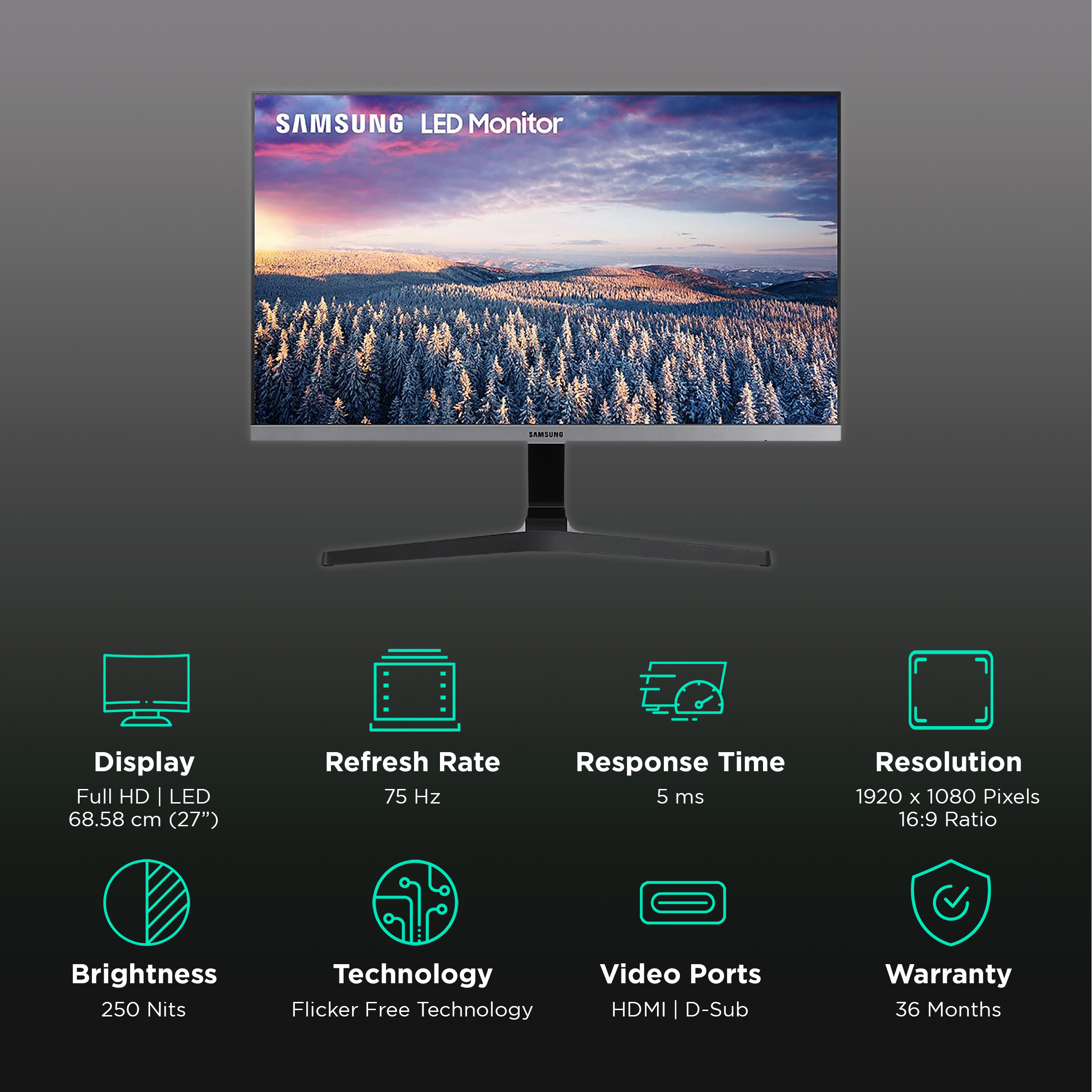 Buy SAMSUNG SR35 68.58 cm (27 inch) Full HD IPS Panel LED